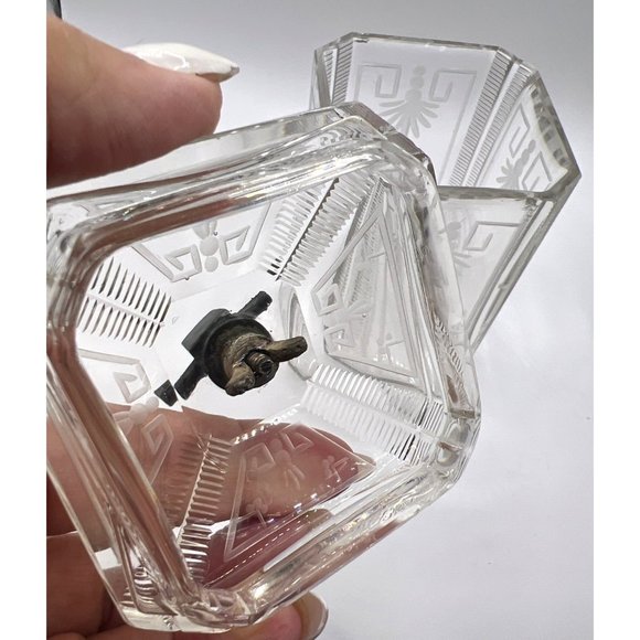 2 Antique Glass Condiment Set Meriden B Company Stand Pickle tongs‎ Castor - Picture 13 of 16